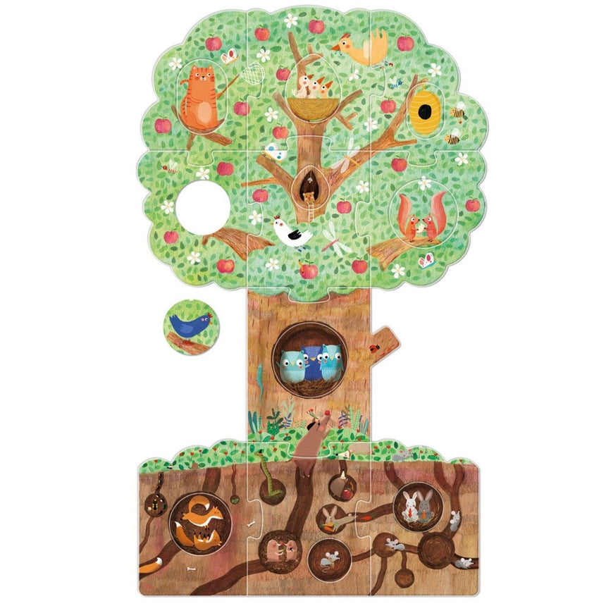Londji: dwustronne puzzle jabłoń Mon Petit Pommier - Noski Noski