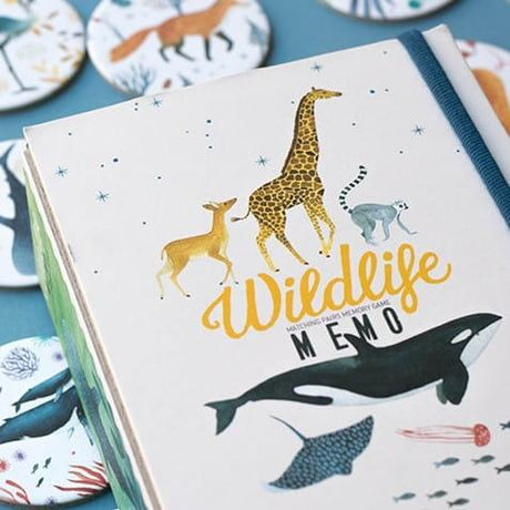 Gra Memory Wildlife Londji - ćwicz pamięć i spostrzegawczość, odkrywając pingwiny, flamingi, nosorożce! Idealna dla dzieci i dorosłych.