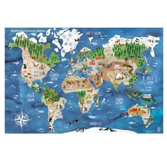 Londji: mikro puzzle mapa świata Discover The World 150 el. - Noski Noski