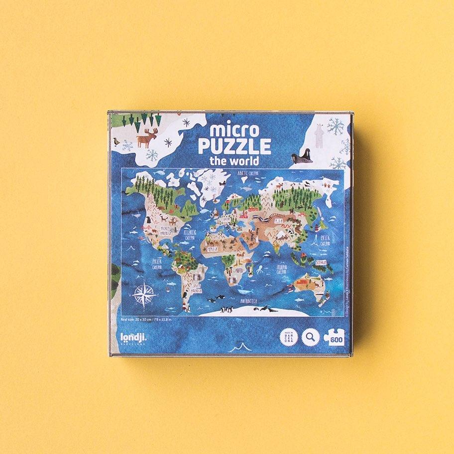 Londji: mikro puzzle mapa świata Discover The World 600 el. - Noski Noski