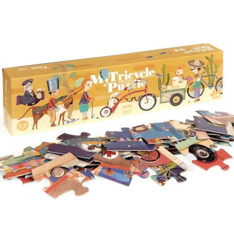 Londji: puzzle 2-metrowe trójkołowce MyTricycle 54 el. - Noski Noski