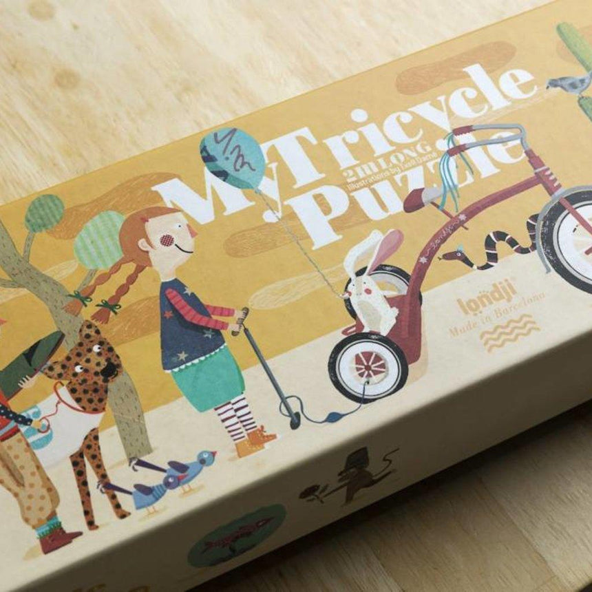 Londji: puzzle 2-metrowe trójkołowce MyTricycle 54 el. - Noski Noski