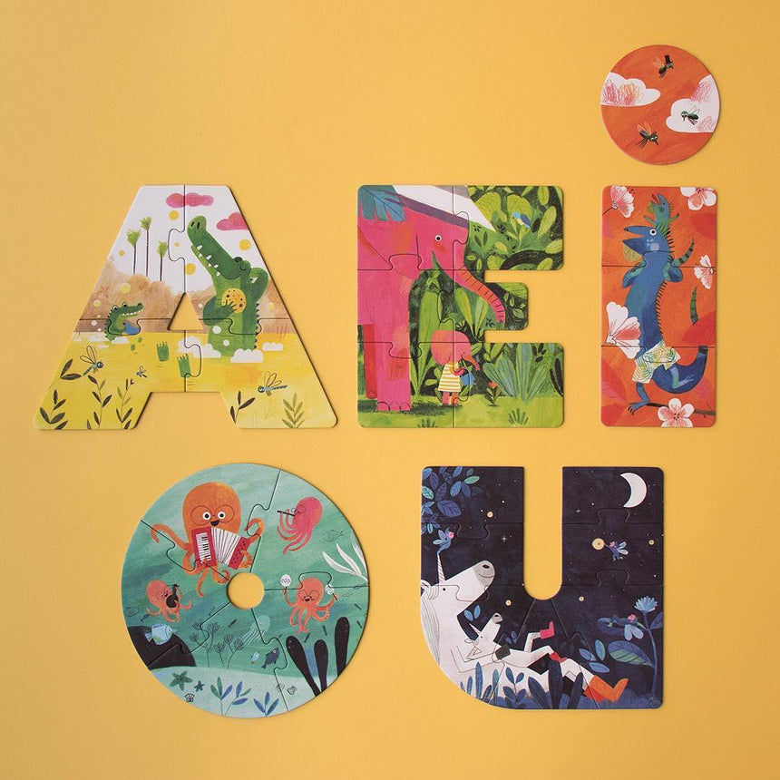 Londji: puzzle AEIOU - Noski Noski