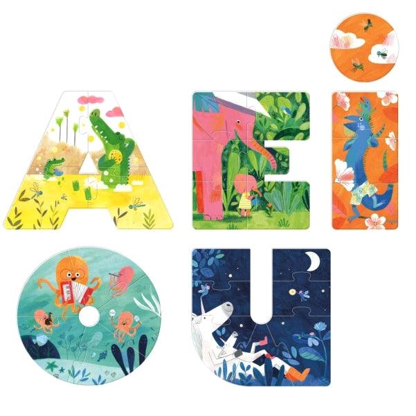 Londji: puzzle AEIOU - Noski Noski