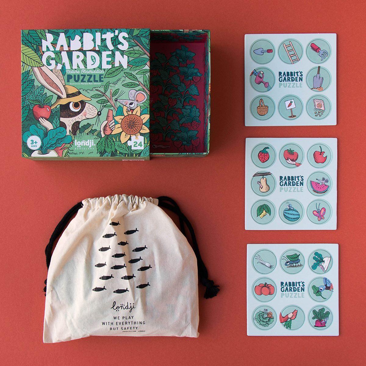 Londji: puzzle i memo króliczki Rabbit's Garden - Noski Noski