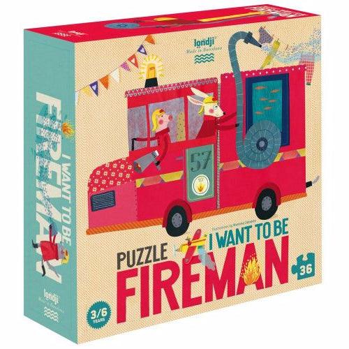 Londji: puzzle I want to be a Fireman 36 el. - Noski Noski
