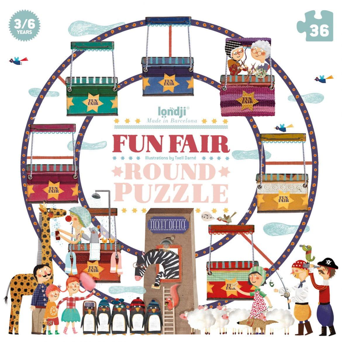 Londji: puzzle karuzela Fun Fair 36 el. - Noski Noski