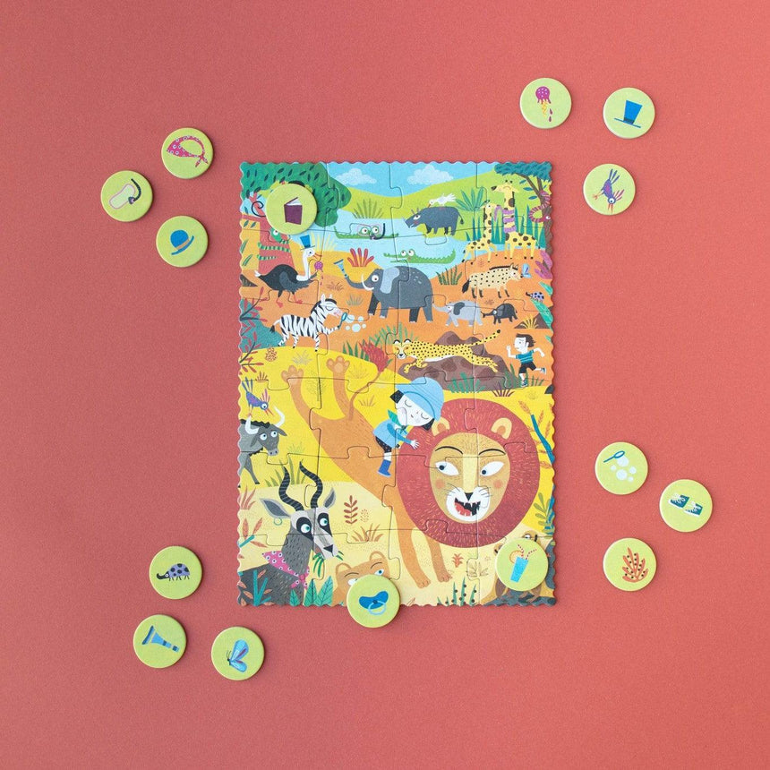 Londji: puzzle kieszonkowe Moja Mała Dżungla - Noski Noski