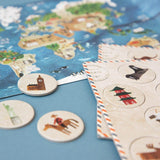 Londji: puzzle obserwacyjne z mapą Discover the World 200 el. - Noski Noski