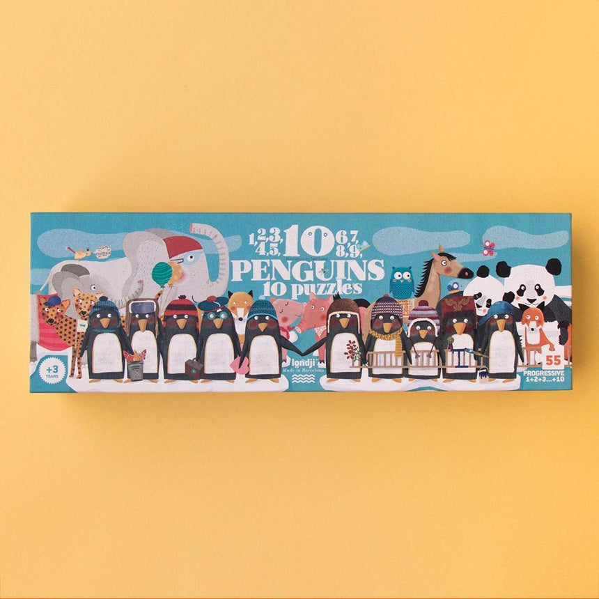 Londji: puzzle progresywne 10 Penguins - Noski Noski