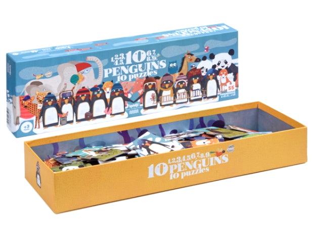 Londji: puzzle progresywne 10 Penguins - Noski Noski