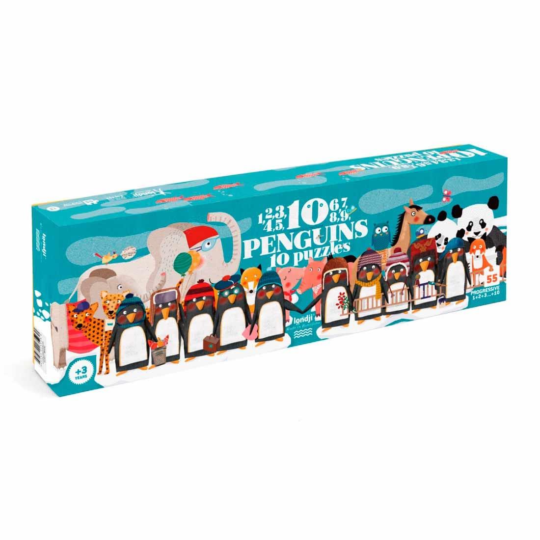 Londji: puzzle progresywne 10 Penguins - Noski Noski
