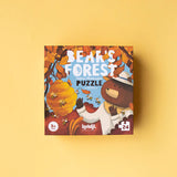 Puzzle Londji Bear's Forest - wyjątkowe puzzle dla dzieci z elementami gry, odkrywaj zwierzęta i owady w leśnym świecie.