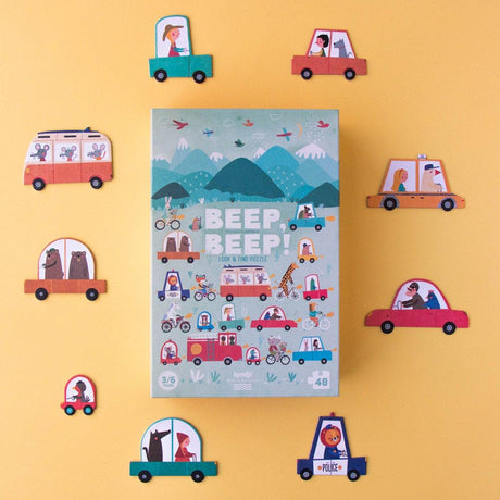 Londji: puzzle z wyszukiwanką Beep Beep! - Noski Noski