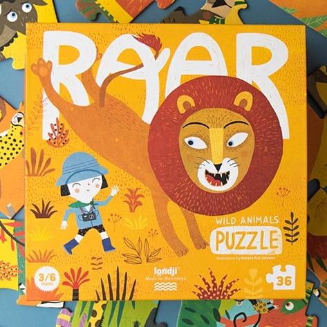 Londji: puzzle zwierzęta z dżungli Roar 36 el. - Noski Noski
