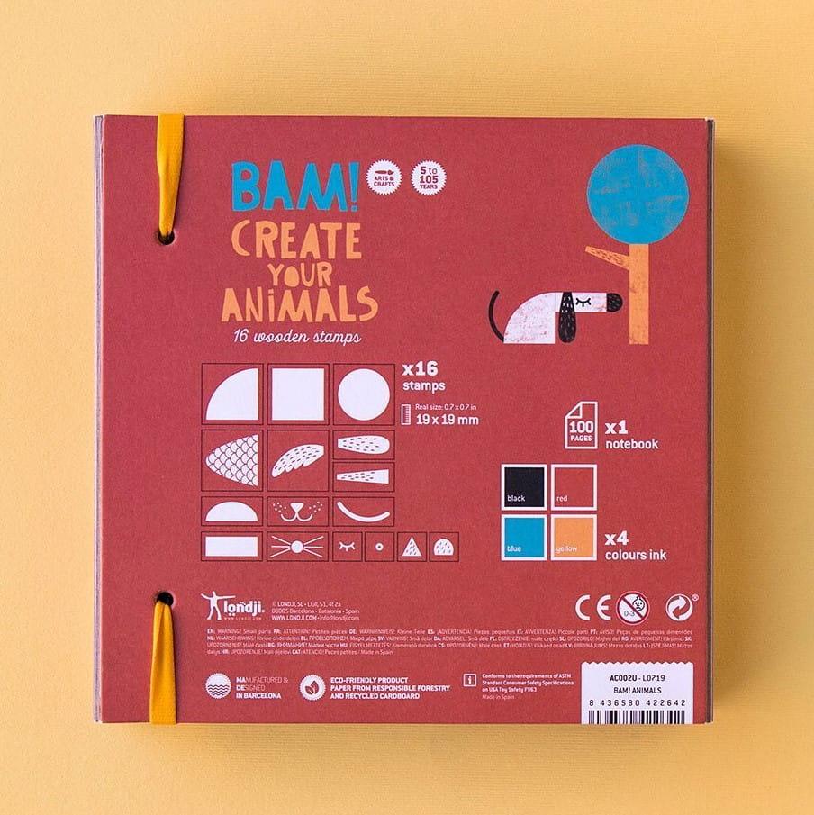 Londji: stempelki ze zwierzętami Bam! Create your Animals - Noski Noski