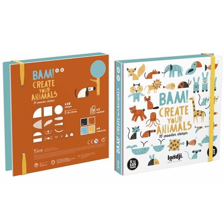 Londji: stempelki ze zwierzętami Bam! Create your Animals - Noski Noski