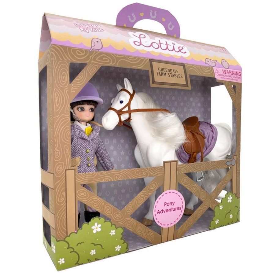 Lottie: lalka dżokejka z koniem Pony Adventures Doll & Set - Noski Noski