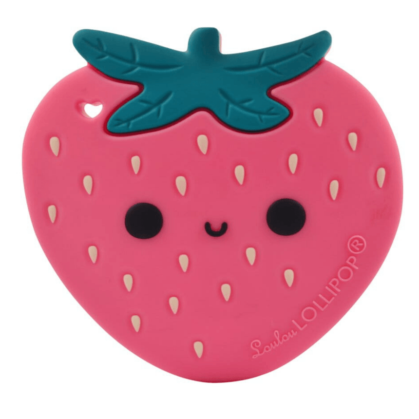 Loulou Lollipop: gryzak silikonowy truskawka Strawberry - Noski Noski