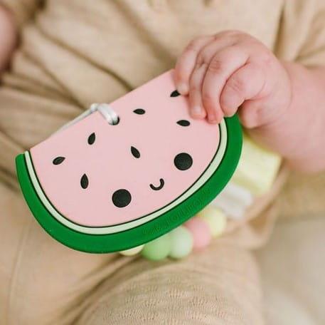 Loulou Lollipop: gryzak silikonowy z zawieszką arbuz Watermelon - Noski Noski