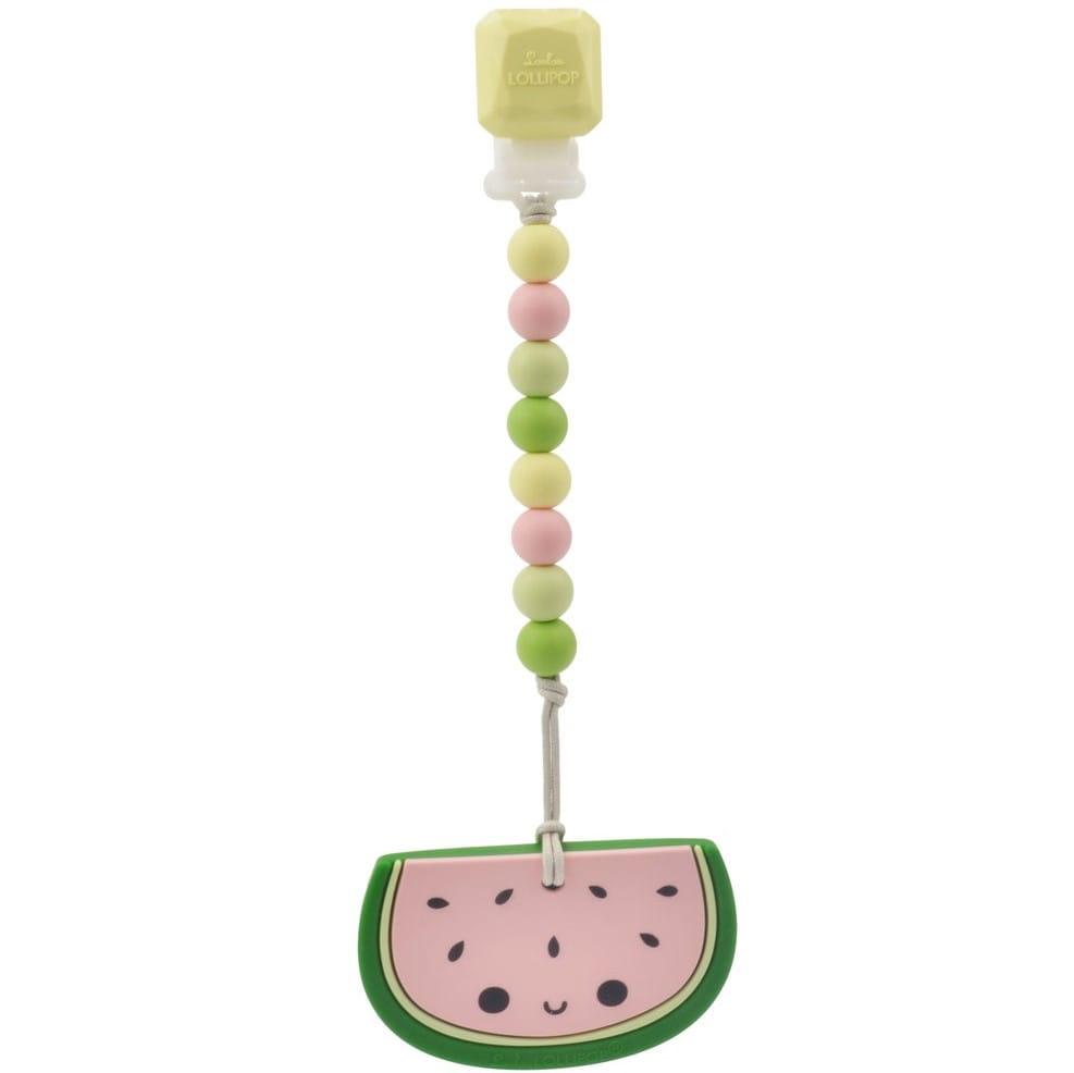 Loulou Lollipop: gryzak silikonowy z zawieszką arbuz Watermelon - Noski Noski