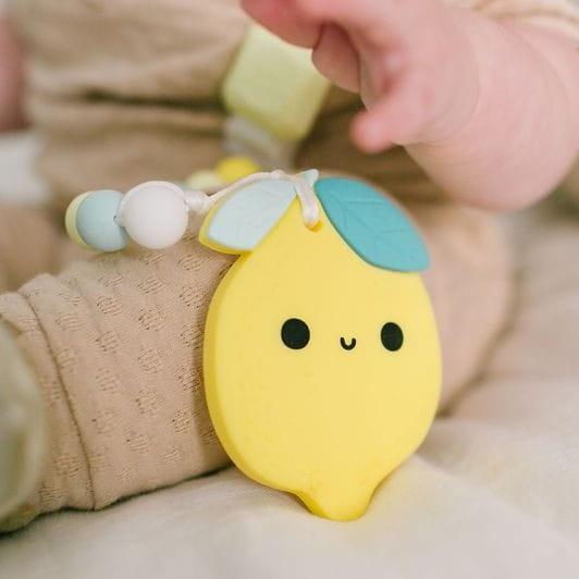 Loulou Lollipop: gryzak silikonowy z zawieszką cytryna Lemon - Noski Noski