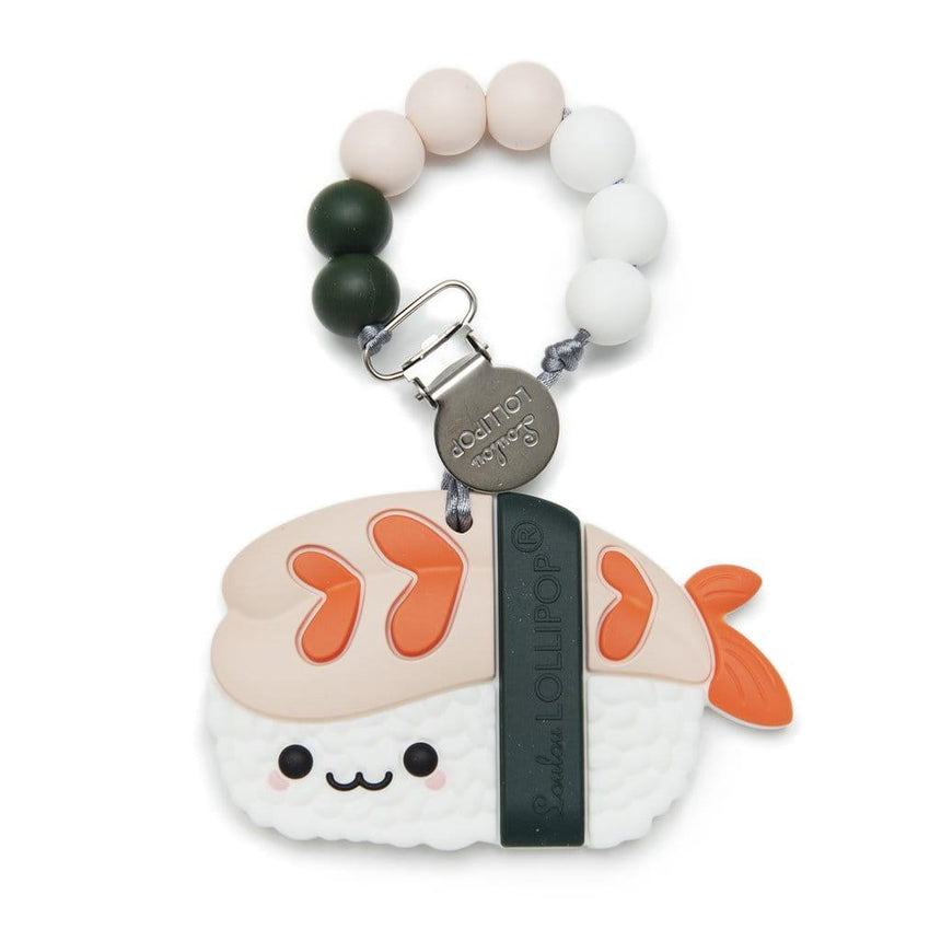 Loulou Lollipop: gryzak silikonowy z zawieszką Sushi Ebi - Noski Noski