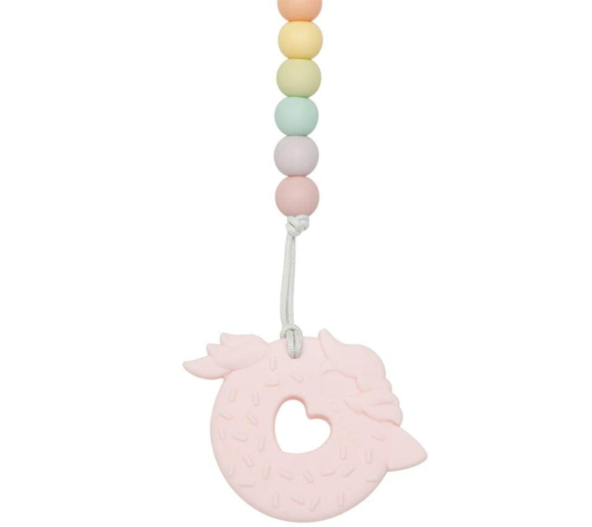Loulou Lollipop: gryzak silikonowy z zawieszką Unicorn Donut - Noski Noski