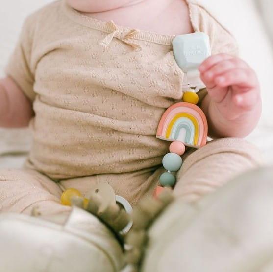Loulou Lollipop: silikonowa zawieszka do smoczka Darling Tęcza - Noski Noski