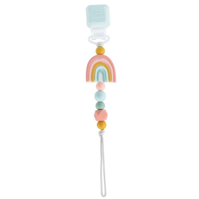 Loulou Lollipop: silikonowa zawieszka do smoczka Darling Tęcza - Noski Noski