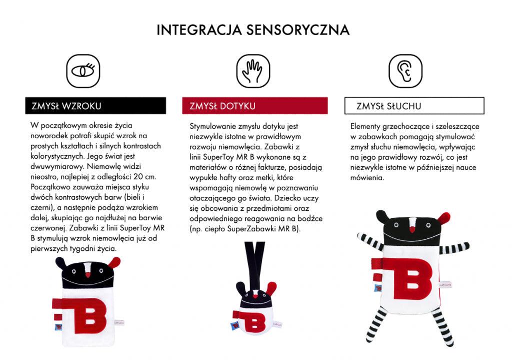 Lullalove: kocyk sensoryczny szeleścik Mini Mr B - Noski Noski