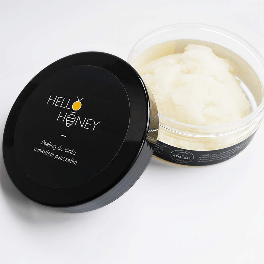 Lullalove: peeling solny do ciała z miodem Hello Honey - Noski Noski