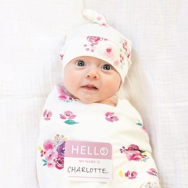 Lulujo: kocyk i czapeczka Hello World! Posies - Noski Noski