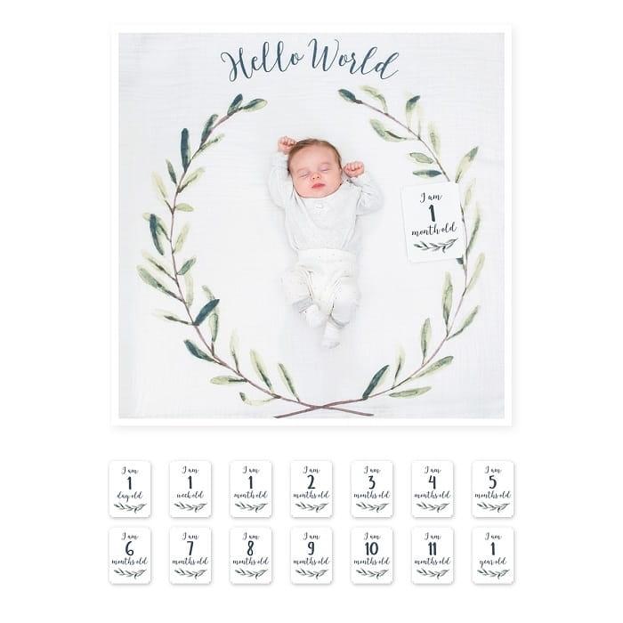 Lulujo: kocyk i karty do zdjęć Hello World - Noski Noski