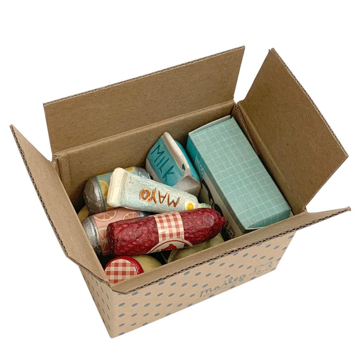 Maileg: artykuły spożywcze Miniature Grocery Box - Noski Noski