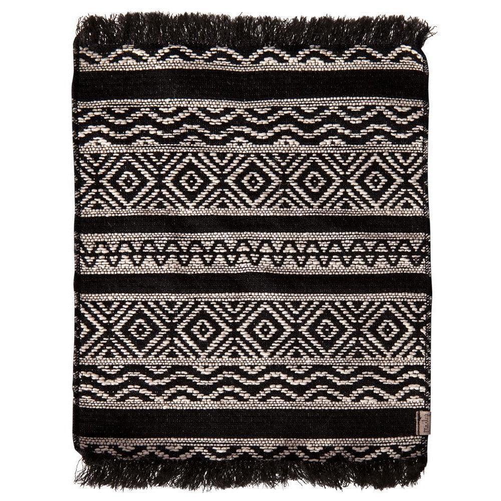 Maileg: czarny dywanik Miniature Rug - Noski Noski