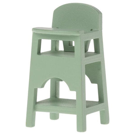 Krzesełko do karmienia dla lalek Maileg High Chair, drewniane, idealne do domku dla lalek i myszek, uroczy design dla małych mam.