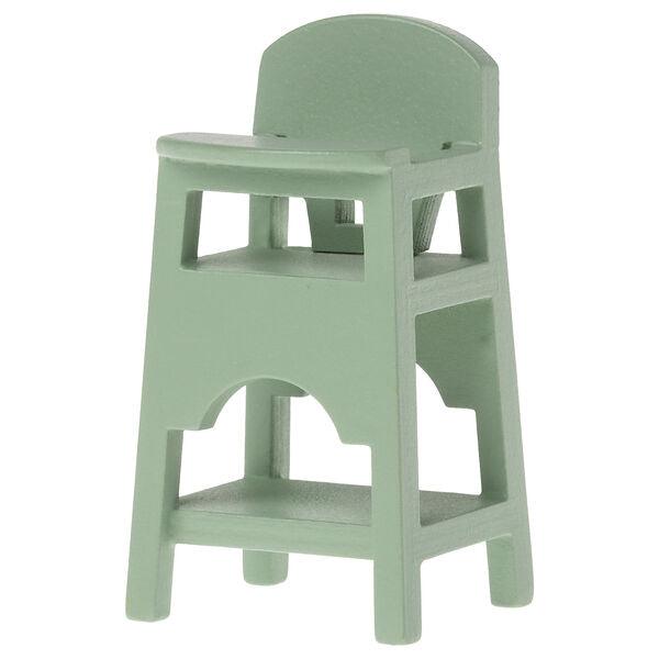 Krzesełko do karmienia dla lalek Maileg High Chair, drewniane, idealne do domku dla lalek i myszek, uroczy design dla małych mam.