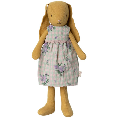 Maileg: maskotka królik w sukience Dusty Yellow Bunny 24 cm - Noski Noski