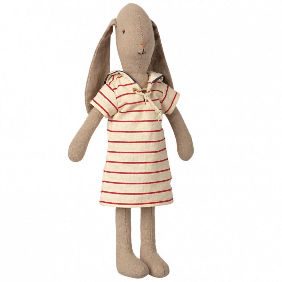 Maileg: maskotka królik w sukience w paski 26 cm - Noski Noski
