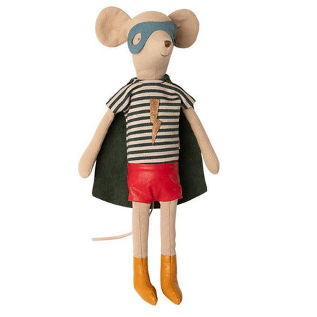 Maileg: maskotka myszka superbohater Super Hero Boy 31 cm - Noski Noski