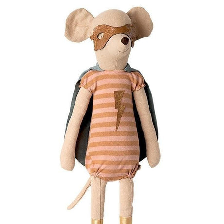 Maileg: maskotka myszka superbohaterka Super Hero Girl 50 cm - Noski Noski