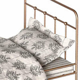 Maileg: metalowe łóżko dla lalek i misiów Vintage Gold Medium - Noski Noski
