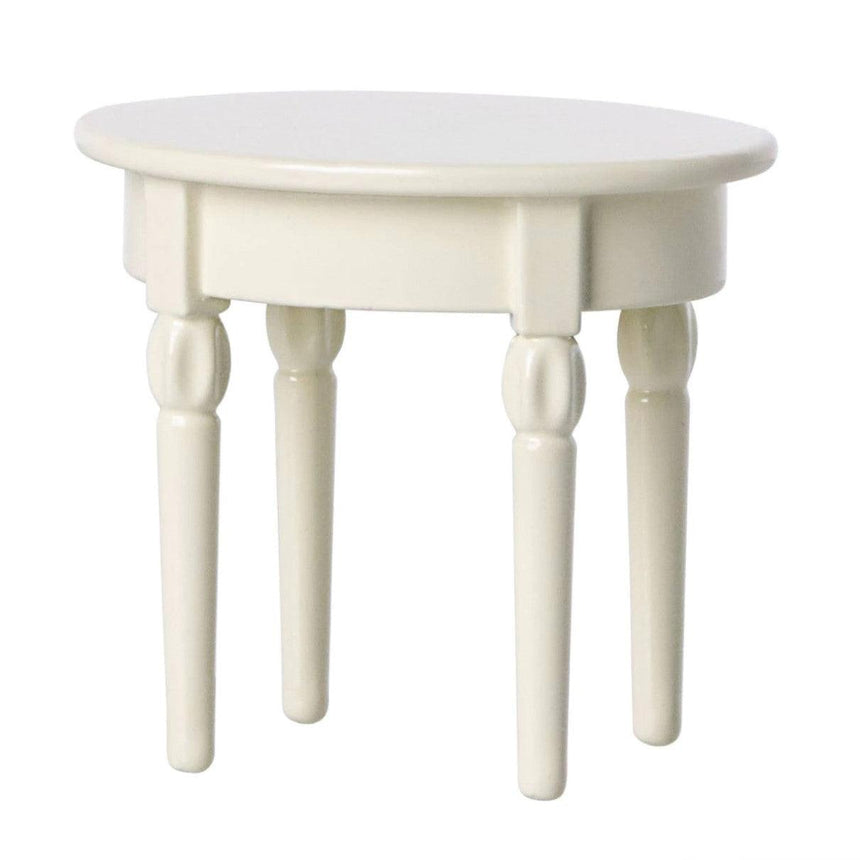 Stolik metalowy Maileg Side Table, elegancki komplet mebelek do domku dla lalek, zestaw do pomalowania.