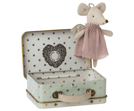 Maileg: myszka aniołek Angel Mouse In Suitcase - Noski Noski