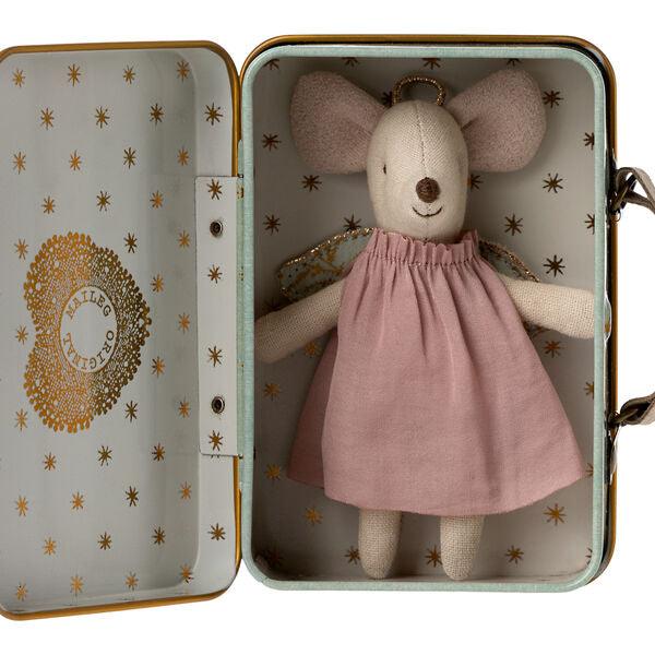 Maileg: myszka aniołek Angel Mouse In Suitcase - Noski Noski