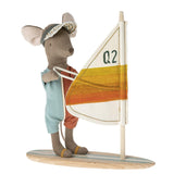 Maileg: myszka Beach Mice Surfer Big Brother 13 cm - Noski Noski