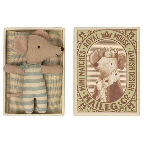 Maileg: myszka dzidziuś w pudełku Mouse in Box Sleepy/ Wakey 8 cm - Noski Noski