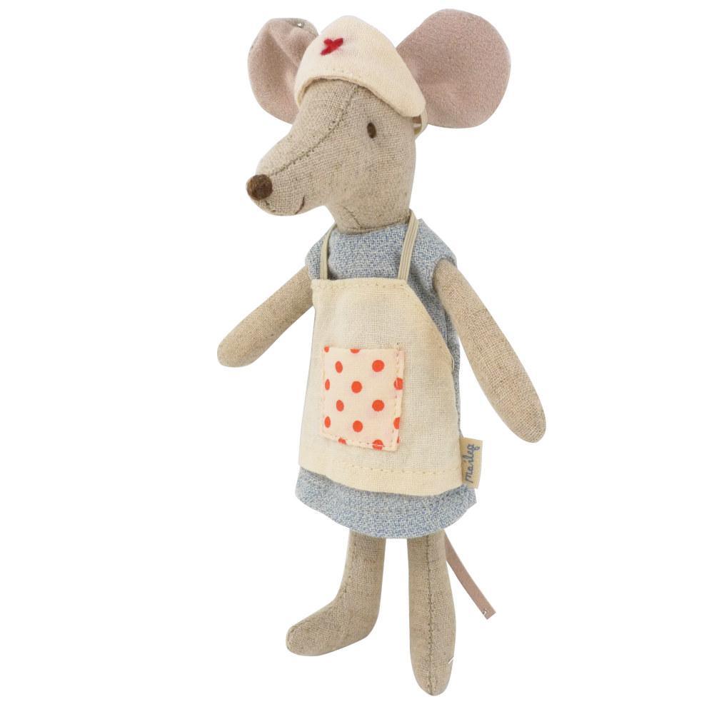 Maileg: myszka pielęgniarka Nurse Mouse 15 cm - Noski Noski