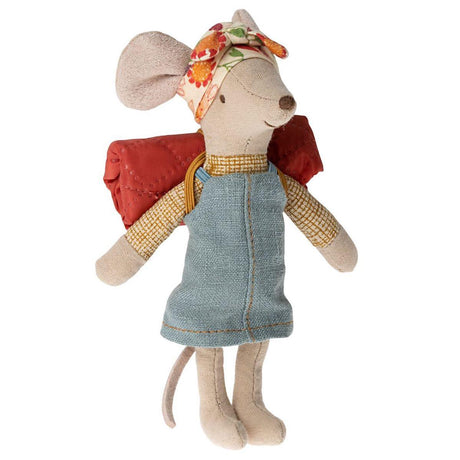 Maileg: myszka podróżniczka Hiker Mouse Big Sister 13 cm - Noski Noski
